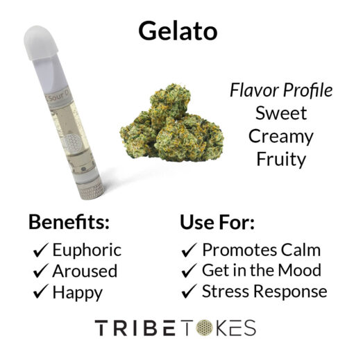 Gelato Hybrid THC Vape for sale in stock, Indica | THCa Live Resin Vape Carts, live resin gummies, indica hybrid pen, Buy tribetokes brand online