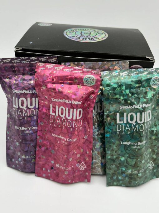 Springfield Farms Liquid Diamond, Springfield Farms Liquid Diamond Vape Bar, jammerz 2g disposable for sale, packman lemon cherry gelato