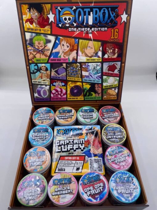 LOOTBOX One Piece Edition, Where to buy summer muha flavors, innocent liquid diamonds vape, muha med fall edition, zeros dispo, fryd 3g